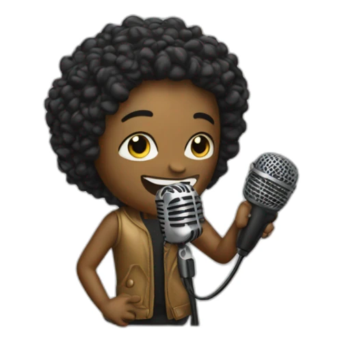 music artist with microphone sticker