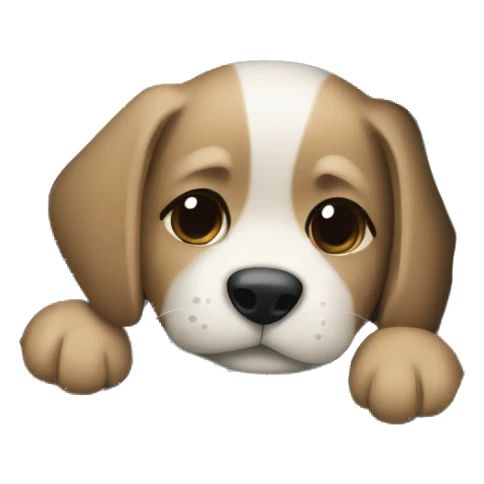 The puppy wrapped up in a blanked sticker