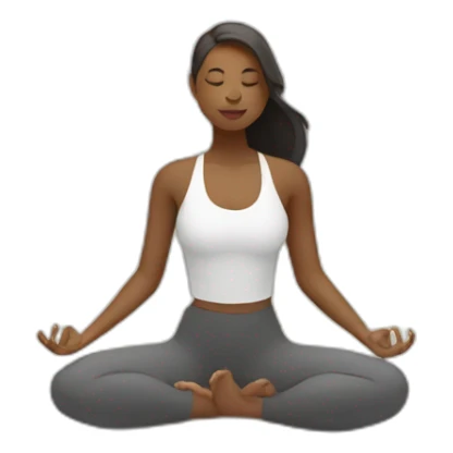 a women doing yoga and marketing sticker