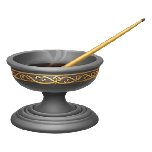 Burning incense on a traditional leaning holder  sticker