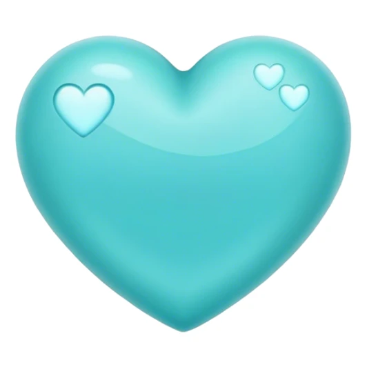 Aqua color heart sticker