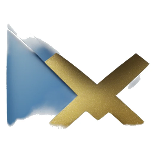 letter envelope made of gold with blye sticker