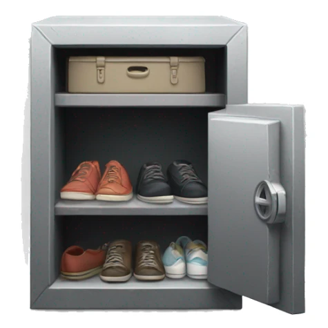 vault with clothes and shoes coming out of it sticker