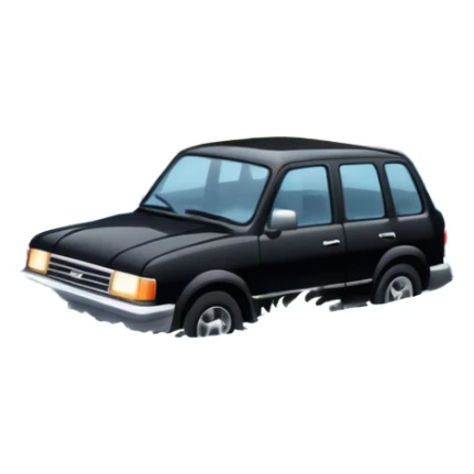 showing a flood disaster scene with strong water waves overflowing streets, partially submerged houses and cars, dark cloudy sky sticker