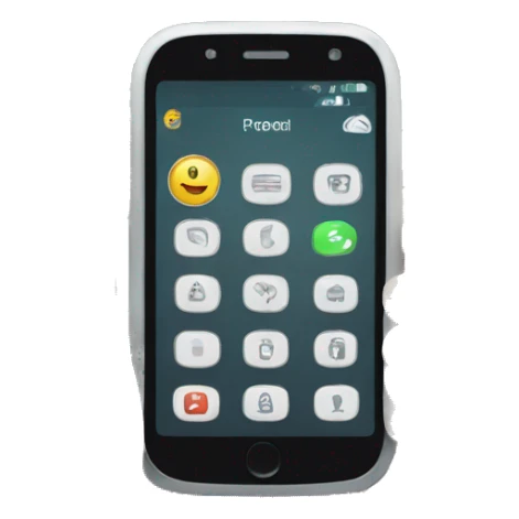 white icon with a phone and a finger that is scrolling sticker