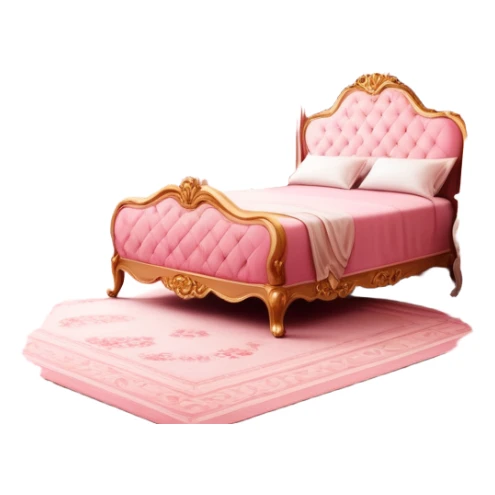 Reddish-pinkish and gold and white romantic vintage aesthetic room sticker