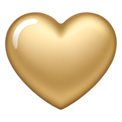 White and beige gold heart sticker