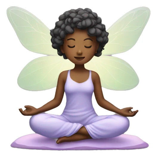 meditating fairy sticker