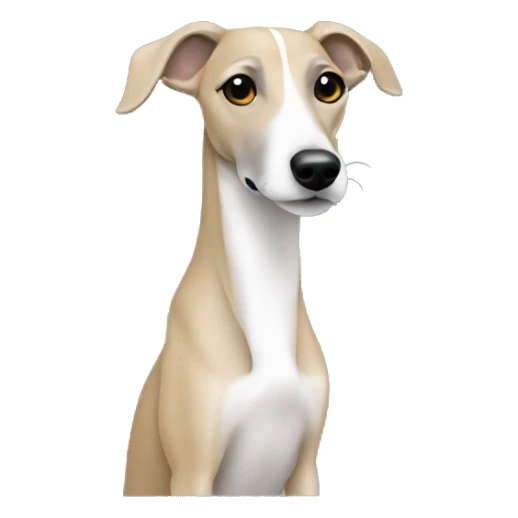 whippet with dark blond girl sticker