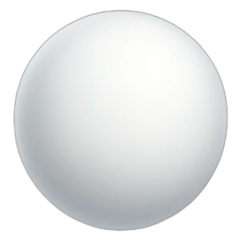 a completely smooth white ball sticker