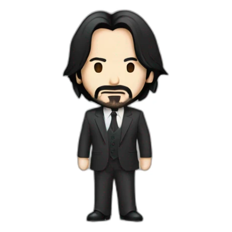 Portrait of Keanu Reeves wearing a suit sticker