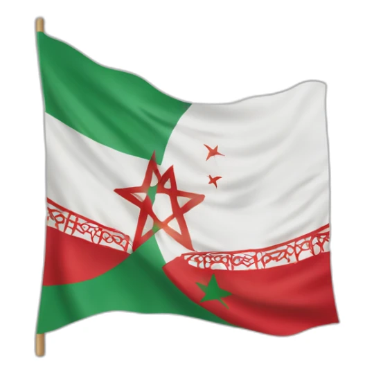 Drapeau Maroc avec plein de coeurs autour sticker