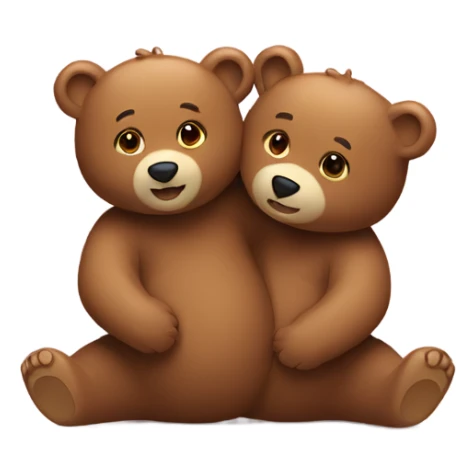 Two bears on top of each other sticker