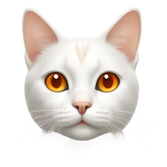 White cat with a tiny bit of orange on its body  sticker