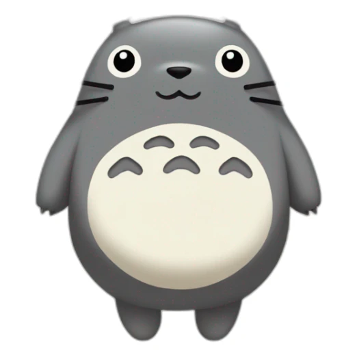 Totoro in love with hearts around his head sticker
