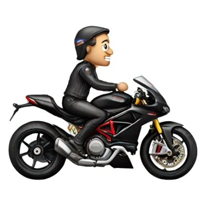 Ducati motorcycle with Jewish rider sticker