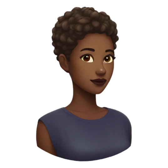 eclipsed taurus moon with a girl with short hair ans buzzed sides sticker