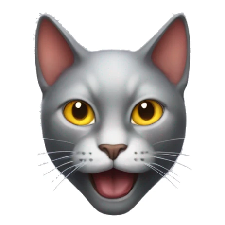 Cat that looks like elon musk with devil horns and face sticker