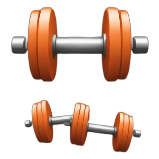 dumbbell with food instead of weight sticker