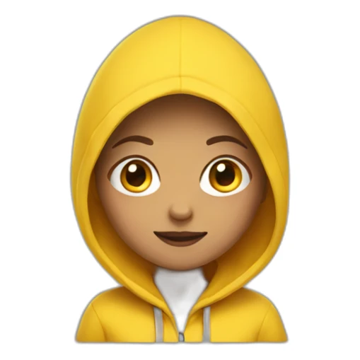 Girl in yellow hoodie sticker
