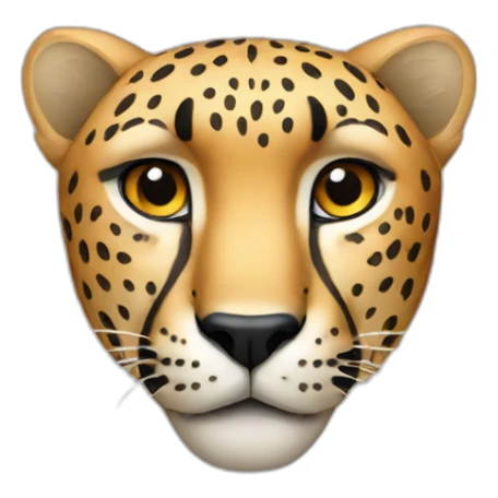 Male cheetah head sticker