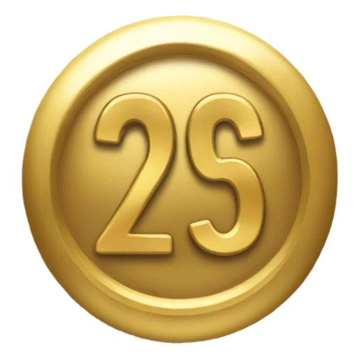 give me a "2025" gold number emoji sticker