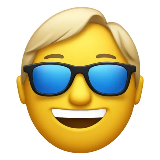 Smirk emoji with glasses sticker