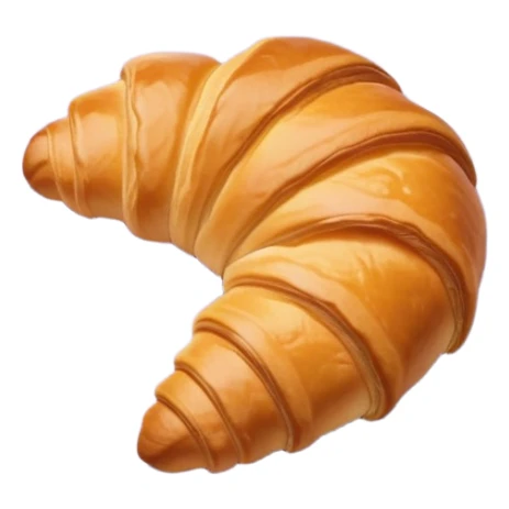 The croissant is on a light purple napkin. sticker