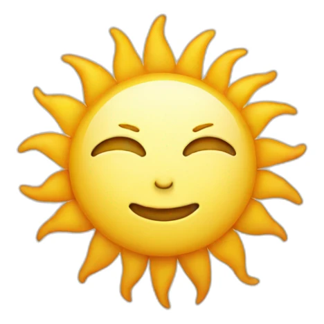 sun face big nose sticker