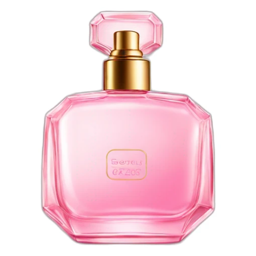 Luxury Fragrance bottle pink tint sticker