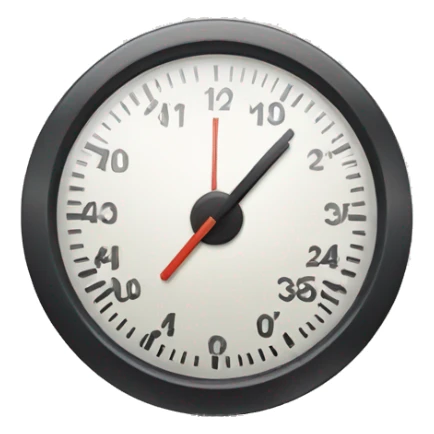 Clock in a style of speedometer  sticker