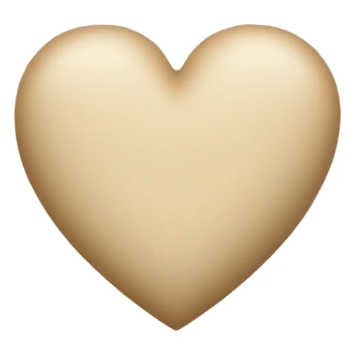 Beige heart  sticker