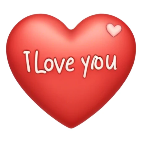 Heart with I love you sticker