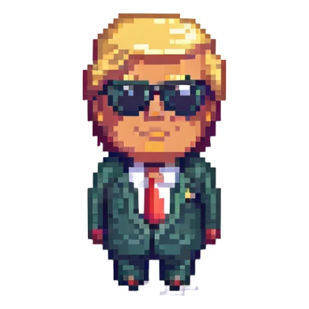 Donald Trump wearing sunglasses sticker