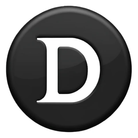 Letra D encerrada en un círculo sticker