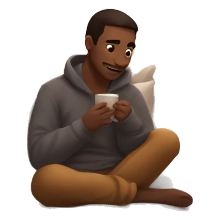 Cozy fall morning no person  sticker