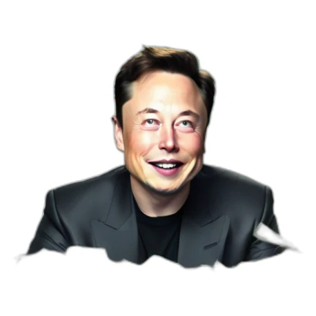 elon musk in the middle of rainning money sticker