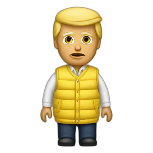 gilet jaune donald trump sticker