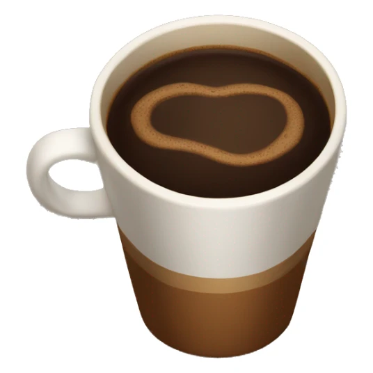 brown cup of coffee with coffee sticker