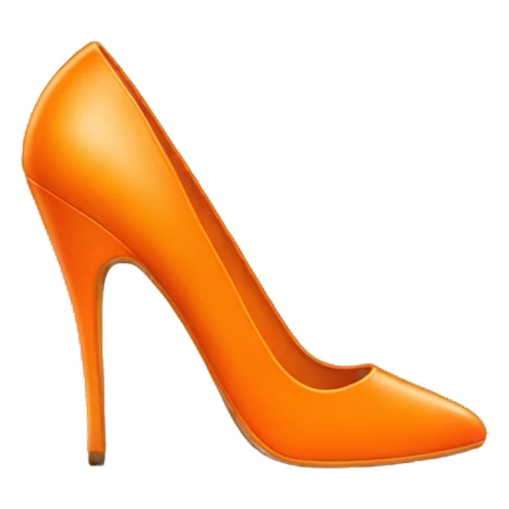 Orange high heels  sticker
