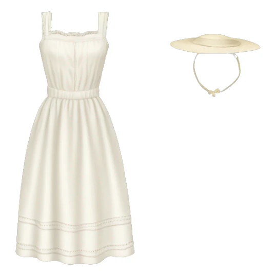 white vintage sundress sticker
