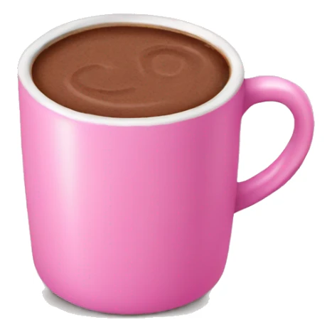 pink mug of hot chocolate  sticker