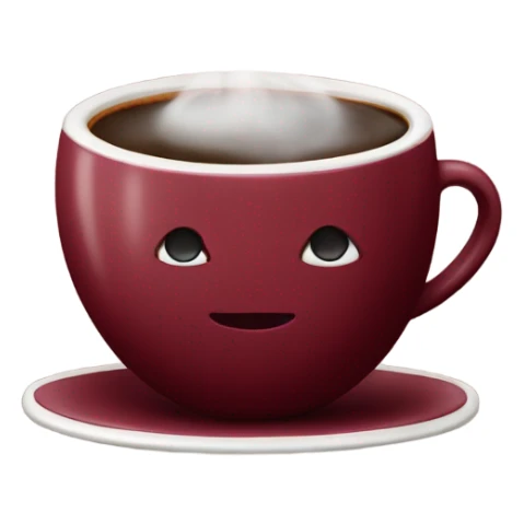 Burgundy cup of coffee  sticker