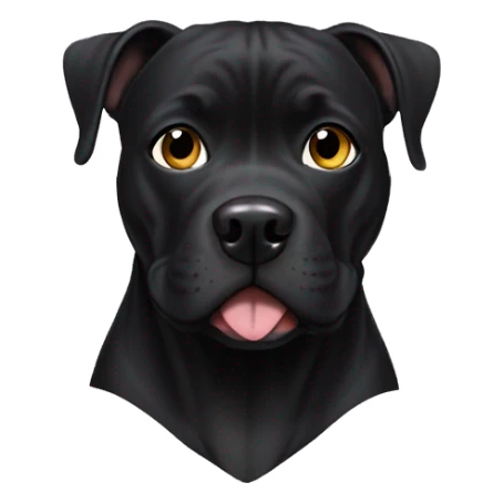 all black pitbull with opposit eyes sticker