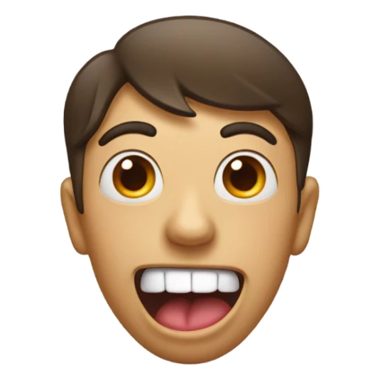 Tongue out dribble eyes rolled back sticker