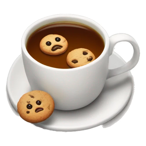 Mug Tea with cookies nearby sticker