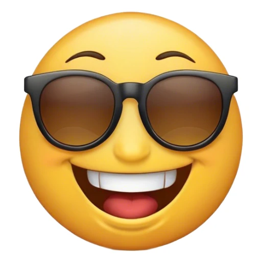 laughing emoji logo with shades sticker