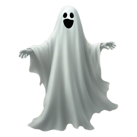 Ghost leaving woman’s dead body sticker