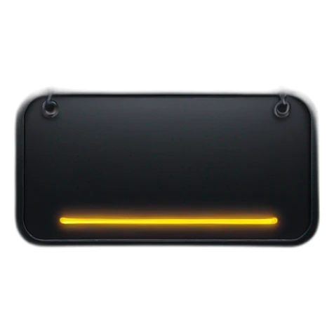 dark hanging sign with neon open to chat text sticker