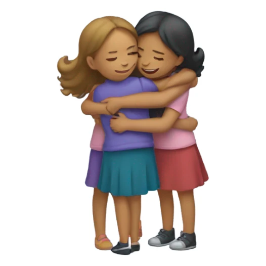 Three girl best friend hugging  sticker